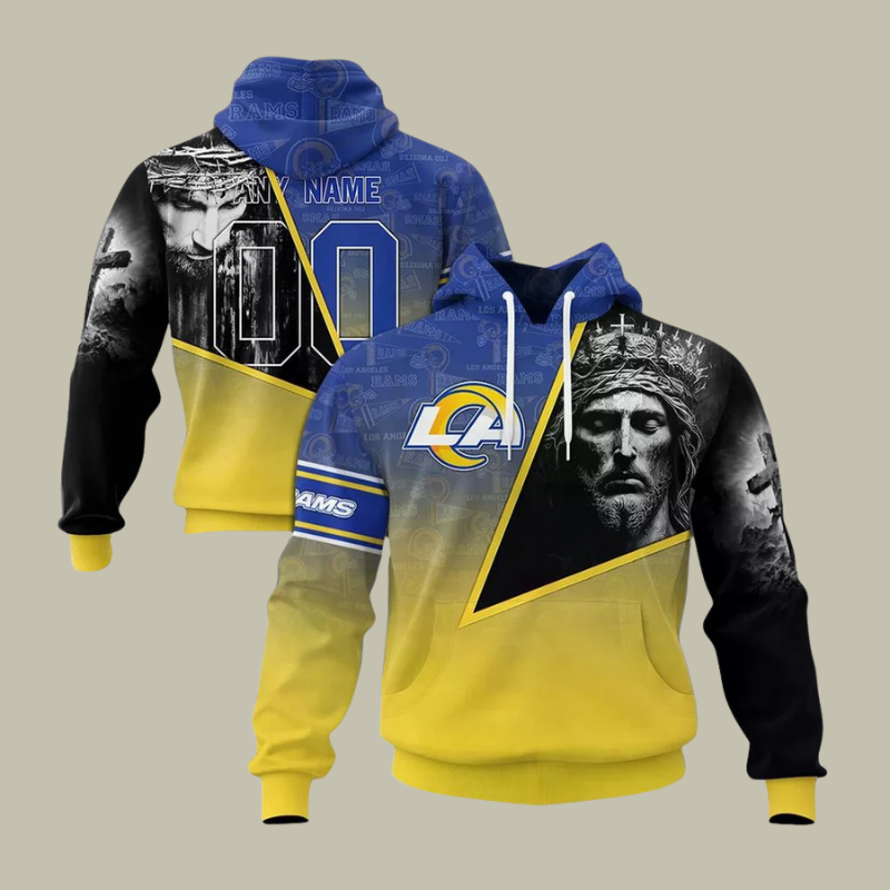 [SPECIAL OFFER] NEW CUSTOMIZED NFL22 LAR LOS ANGELES RAMS GOD'S BLESSING T-SHIRT, HOODIE & ZIP HOODIE