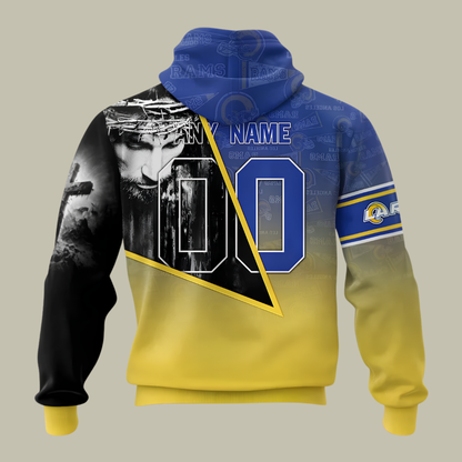 [SPECIAL OFFER] NEW CUSTOMIZED NFL22 LAR LOS ANGELES RAMS GOD'S BLESSING T-SHIRT, HOODIE & ZIP HOODIE