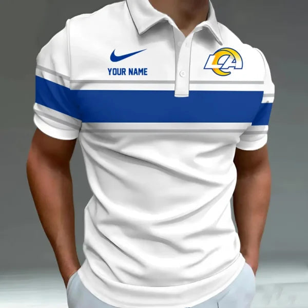 [SPECIAL OFFER] NEW CUSTOMIZED NFL22 LAR LOS ANGELES RAMS POLO SHIRT