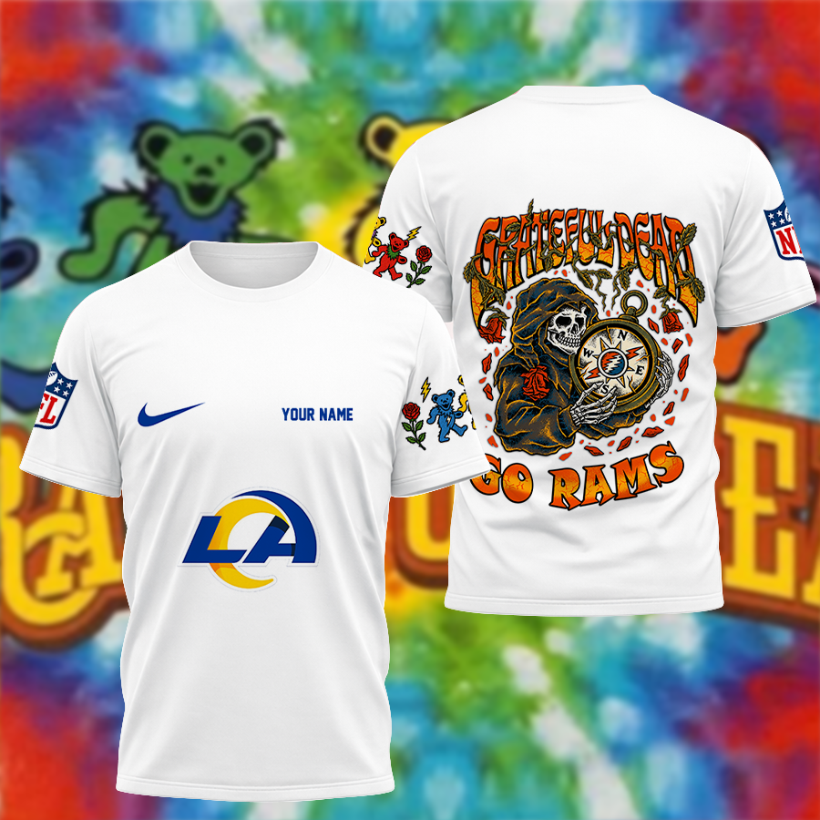 [SPECIAL OFFER] NEW CUSTOMIZED NFL22 LAR LOS ANGELES RAMS x GRATEFUL DEAD T-SHIRT, HOODIE, ZIP HOODIE