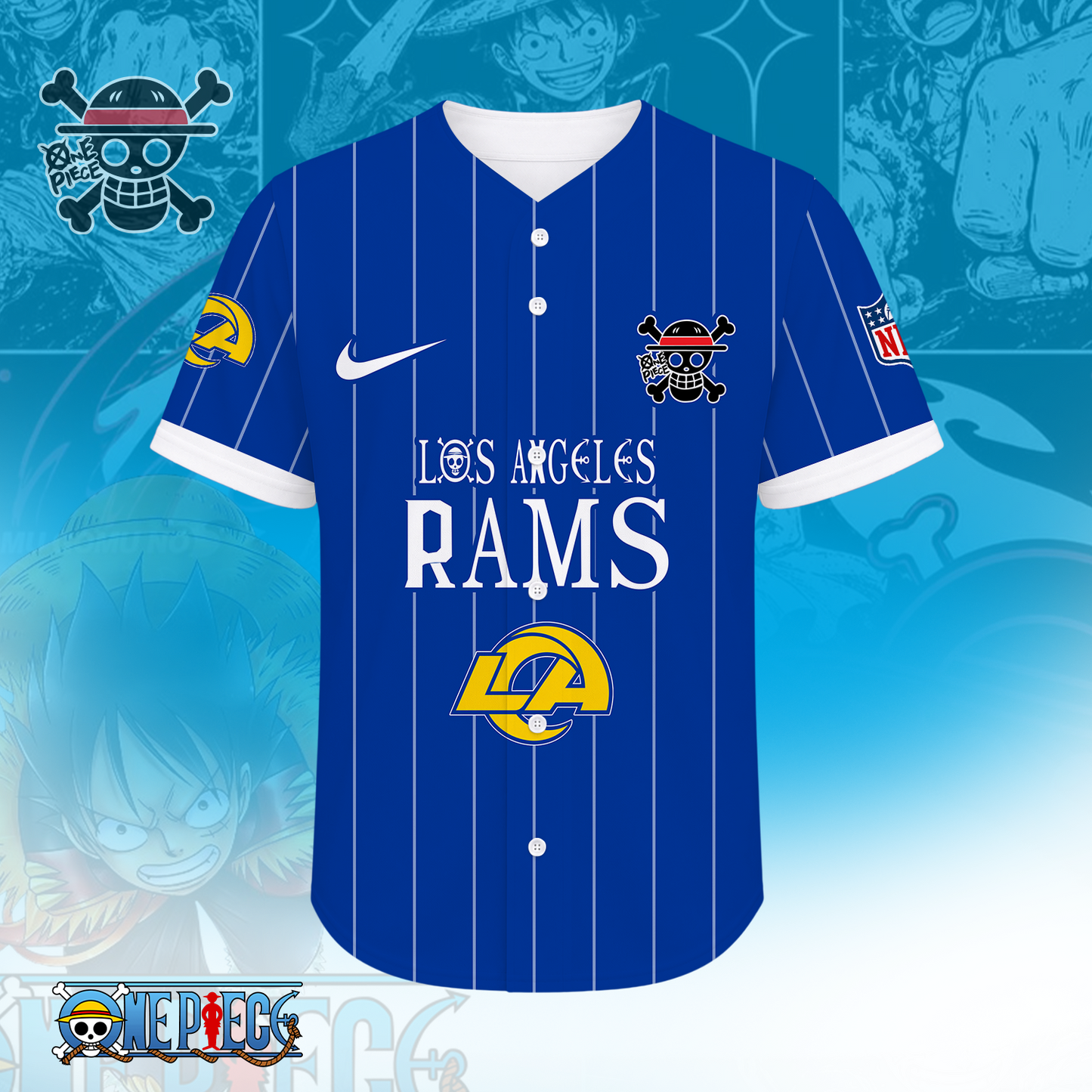 [SPECIAL OFFER] NEW CUSTOMIZED NFL22 LAR LOS ANGELES RAMS BASEBALL JERSEY