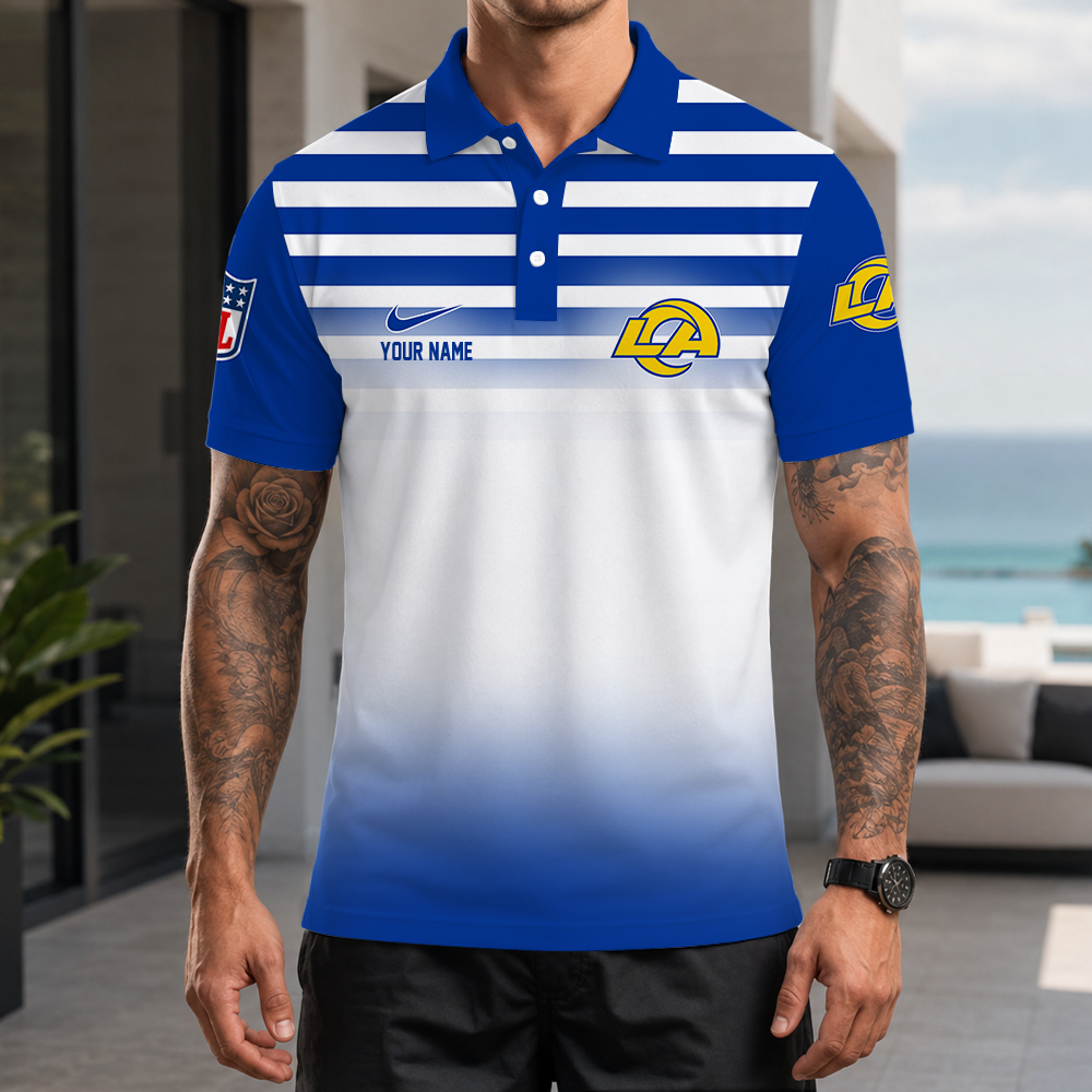 [SPECIAL OFFER] NEW CUSTOMIZED NFL22 LAR LOS ANGELES RAMS POLO SHIRT