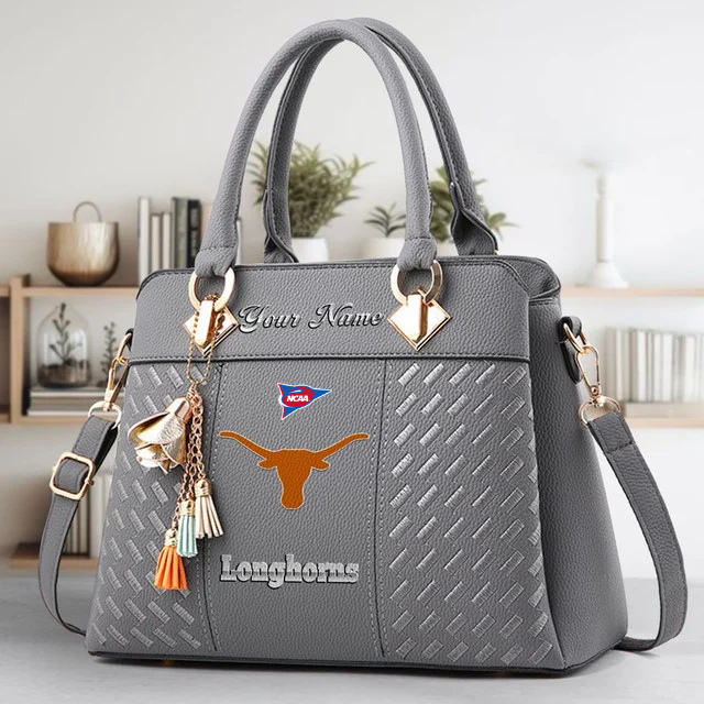 LIMITED EDITION - NEW CUSTOMIZED FBS NCAA22 TXL TX LONGHORNS ZIP HANDBAG MULTICOLOR