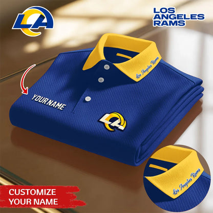 [SPECIAL OFFER] NEW CUSTOMIZED NFL22 LAR LOS ANGELES RAMS POLO SHIRT