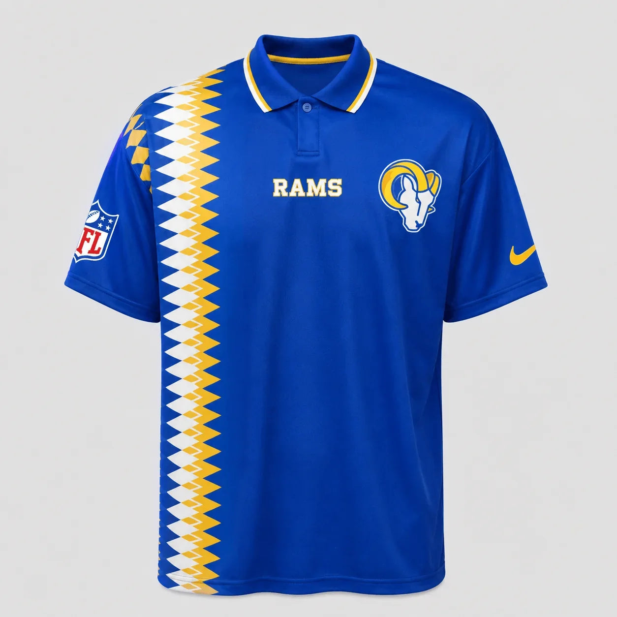 [SPECIAL OFFER] NEW CUSTOMIZED NFL22 LAR LOS ANGELES RAMS POLO SHIRT