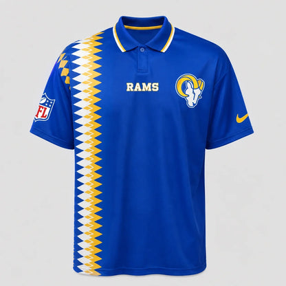 [SPECIAL OFFER] NEW CUSTOMIZED NFL22 LAR LOS ANGELES RAMS POLO SHIRT