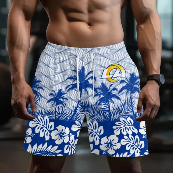 [SPECIAL OFFER] NEW CUSTOMIZED NFL22 LAR LOS ANGELES RAMS SHORT PANTS