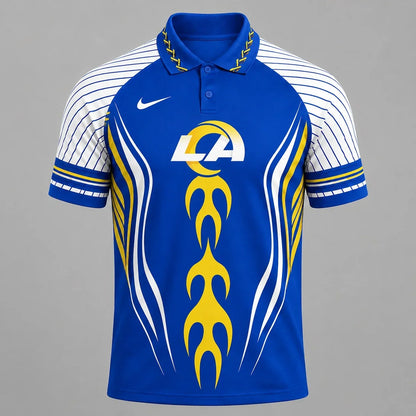 [SPECIAL OFFER] NEW CUSTOMIZED NFL22 LAR LOS ANGELES RAMS POLO SHIRT
