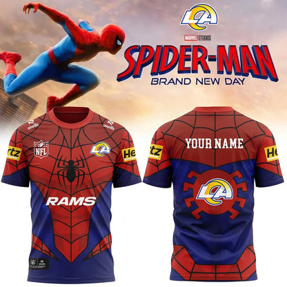 [SPECIAL OFFER] NEW CUSTOMIZED NFL22 LAR LOS ANGELES RAMS x SPIDER T-SHIRT, HOODIE & ZIP HOODIE