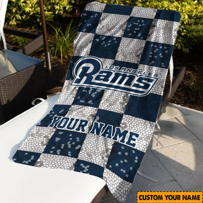 [SPECIAL OFFER] NEW CUSTOMIZED NFL22 LAR LOS ANGELES RAMS BEACH TOWEL