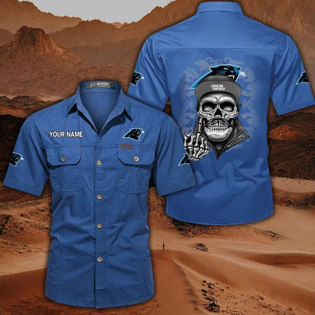 [SPECIAL OFFER] NEW CUSTOMIZED NFL23 CLP CAROLINA PANTHERS MUTICOLOR MEN'S CARGO SHIRT