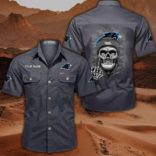 [SPECIAL OFFER] NEW CUSTOMIZED NFL23 CLP CAROLINA PANTHERS MUTICOLOR MEN'S CARGO SHIRT