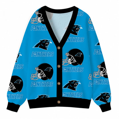 [SPECIAL OFFER] NEW CUSTOMIZED NFL23 CLP CAROLINA PANTHERS CARDIGAN