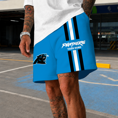 [SPECIAL OFFER] NEW CUSTOMIZED NFL23 CLP CAROLINA PANTHERS SHORT PANTS