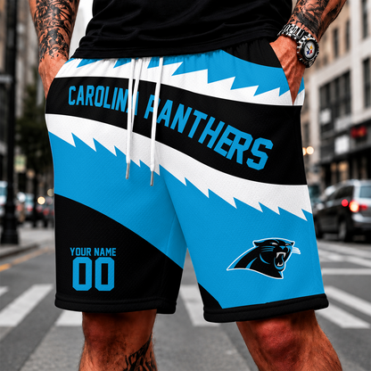 [SPECIAL OFFER] NEW CUSTOMIZED NFL23 CLP CAROLINA PANTHERS SHORT PANTS