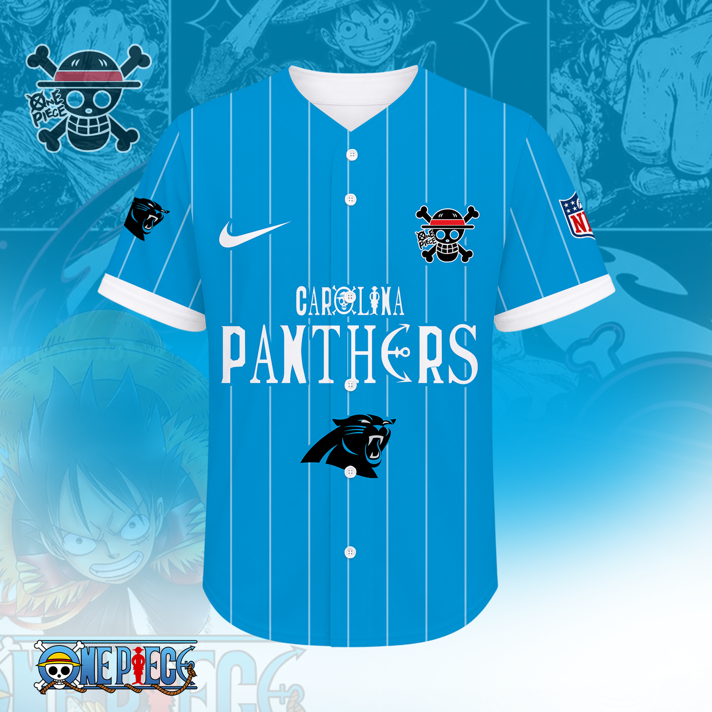 [SPECIAL OFFER] NEW CUSTOMIZED NFL23 CLP CAROLINA PANTHERS BASEBALL JERSEY