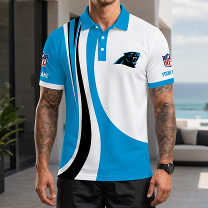 [SPECIAL OFFER] NEW CUSTOMIZED NFL23 CLP CAROLINA PANTHERS POLO SHIRT