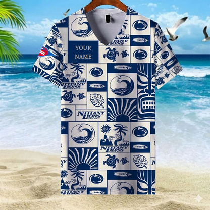 LIMITED EDITION - NEW CUSTOMIZED FBS NCAA23 PNL PS NITTANY LIONS V-NECK FEMALE SHIRT