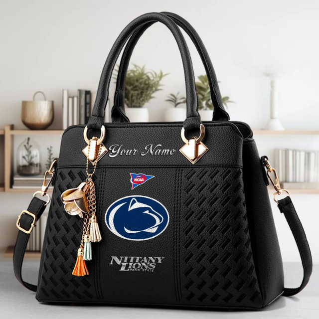 LIMITED EDITION - NEW CUSTOMIZED FBS NCAA23 PNL PS NITTANY LIONS ZIP HANDBAG MULTICOLOR