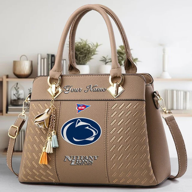 LIMITED EDITION - NEW CUSTOMIZED FBS NCAA23 PNL PS NITTANY LIONS ZIP HANDBAG MULTICOLOR