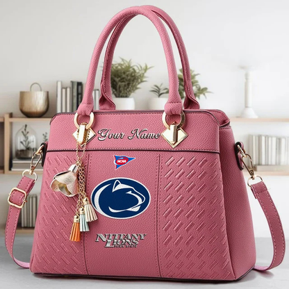 LIMITED EDITION - NEW CUSTOMIZED FBS NCAA23 PNL PS NITTANY LIONS ZIP HANDBAG MULTICOLOR