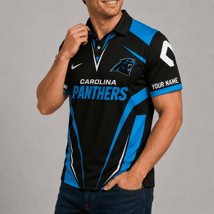 [SPECIAL OFFER] NEW CUSTOMIZED NFL23 CLP CAROLINA PANTHERS POLO SHIRT