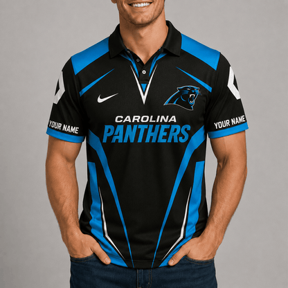 [SPECIAL OFFER] NEW CUSTOMIZED NFL23 CLP CAROLINA PANTHERS POLO SHIRT
