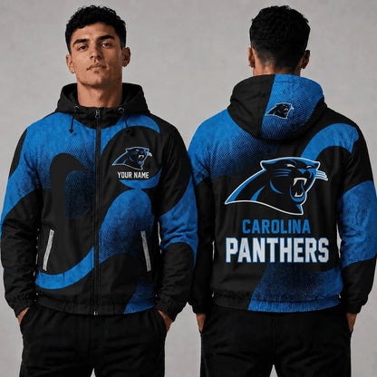 [SPECIAL OFFER] NEW CUSTOMIZED NFL23 CLP CAROLINA PANTHERS WINDBREAKER JACKET