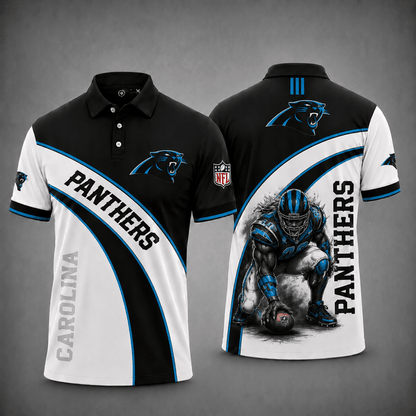 [SPECIAL OFFER] NEW CUSTOMIZED NFL23 CLP CAROLINA PANTHERS POLO SHIRT
