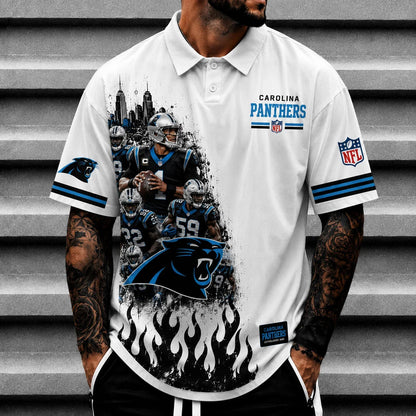 [SPECIAL OFFER] NEW CUSTOMIZED NFL23 CLP CAROLINA PANTHERS POLO SHIRT