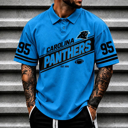 [SPECIAL OFFER] NEW CUSTOMIZED NFL23 CLP CAROLINA PANTHERS POLO SHIRT