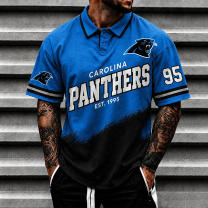 [SPECIAL OFFER] NEW CUSTOMIZED NFL23 CLP CAROLINA PANTHERS POLO SHIRT