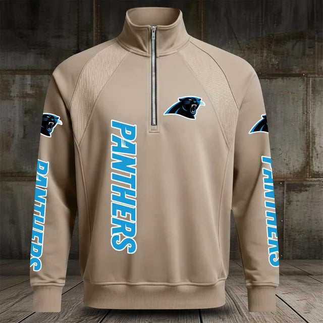[SPECIAL OFFER] NEW CUSTOMIZED NFL23 CLP CAROLINA PANTHERS MEN'S MULTICOLOR QUARTER-ZIP PULLOVER