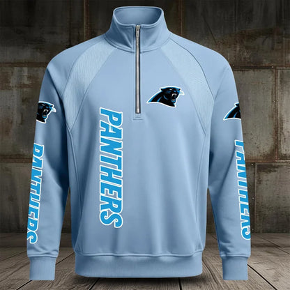 [SPECIAL OFFER] NEW CUSTOMIZED NFL23 CLP CAROLINA PANTHERS MEN'S MULTICOLOR QUARTER-ZIP PULLOVER
