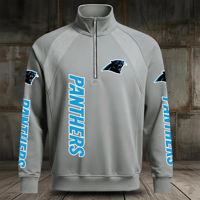 [SPECIAL OFFER] NEW CUSTOMIZED NFL23 CLP CAROLINA PANTHERS MEN'S MULTICOLOR QUARTER-ZIP PULLOVER