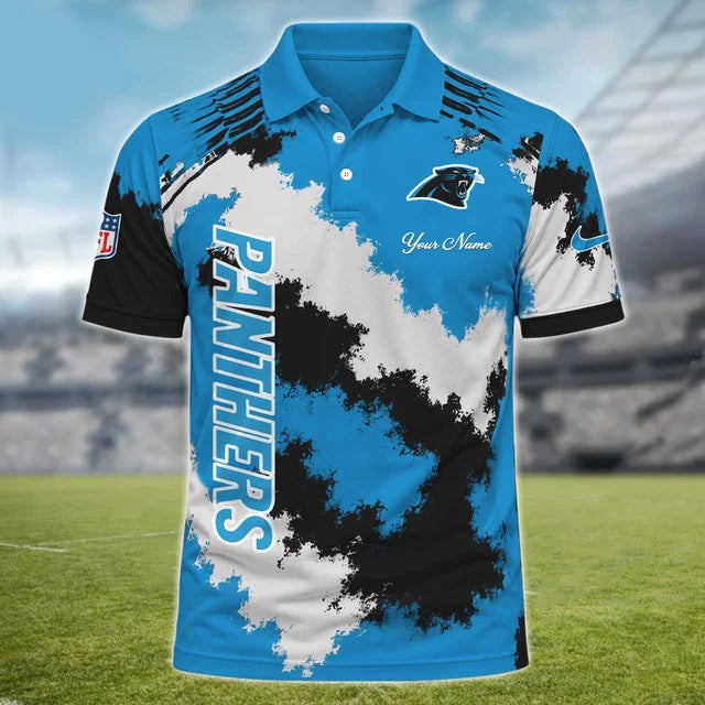 [SPECIAL OFFER] NEW CUSTOMIZED NFL23 CLP CAROLINA PANTHERS MULTICOLOR POLO SHIRT