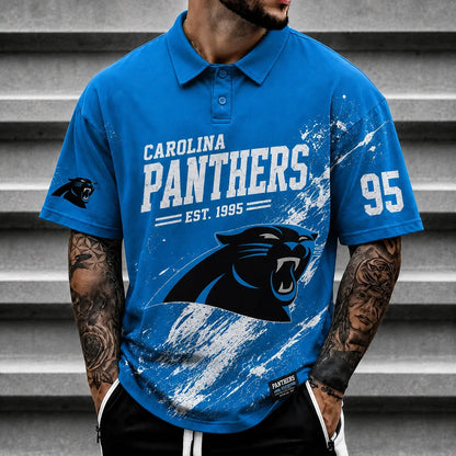[SPECIAL OFFER] NEW CUSTOMIZED NFL23 CLP CAROLINA PANTHERS POLO SHIRT