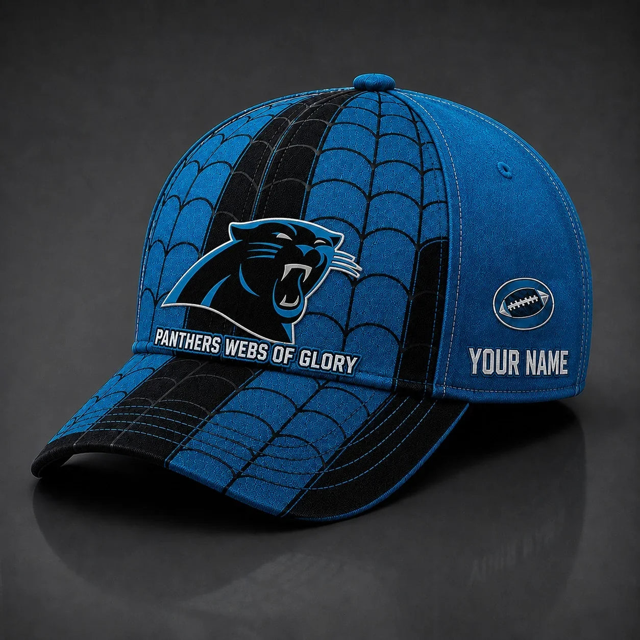 [SPECIAL OFFER] NEW CUSTOMIZED NFL23 CLP CAROLINA PANTHERS x SPIDER CLASSIC CAP
