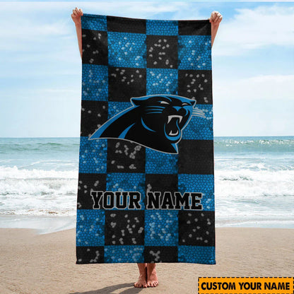 [SPECIAL OFFER] NEW CUSTOMIZED NFL23 CLP CAROLINA PANTHERS BEACH TOWEL