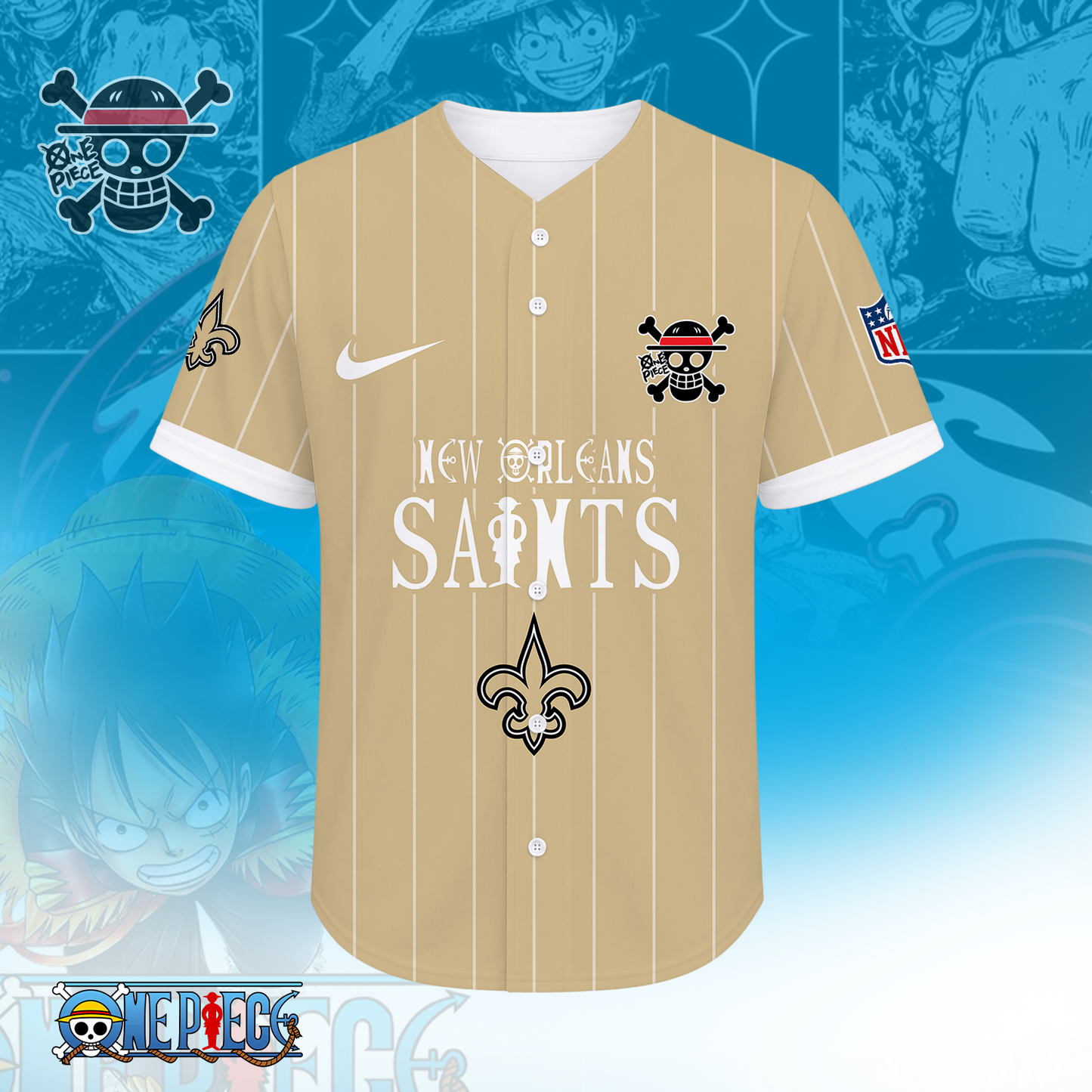 [SPECIAL OFFER] NEW CUSTOMIZED NFL24 NOS NEW ORLEANS SAINTS BASEBALL JERSEY