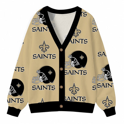 [SPECIAL OFFER] NEW CUSTOMIZED NFL24 NOS NEW ORLEANS SAINTS CARDIGAN