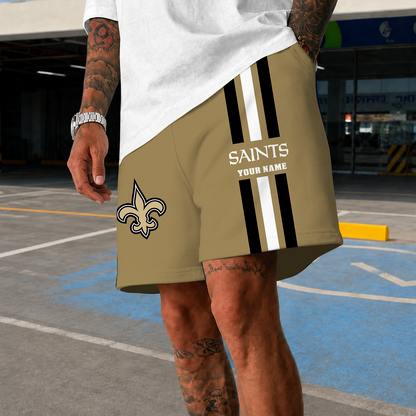 [SPECIAL OFFER] NEW CUSTOMIZED NFL24 NOS NEW ORLEANS SAINTS SHORT PANTS