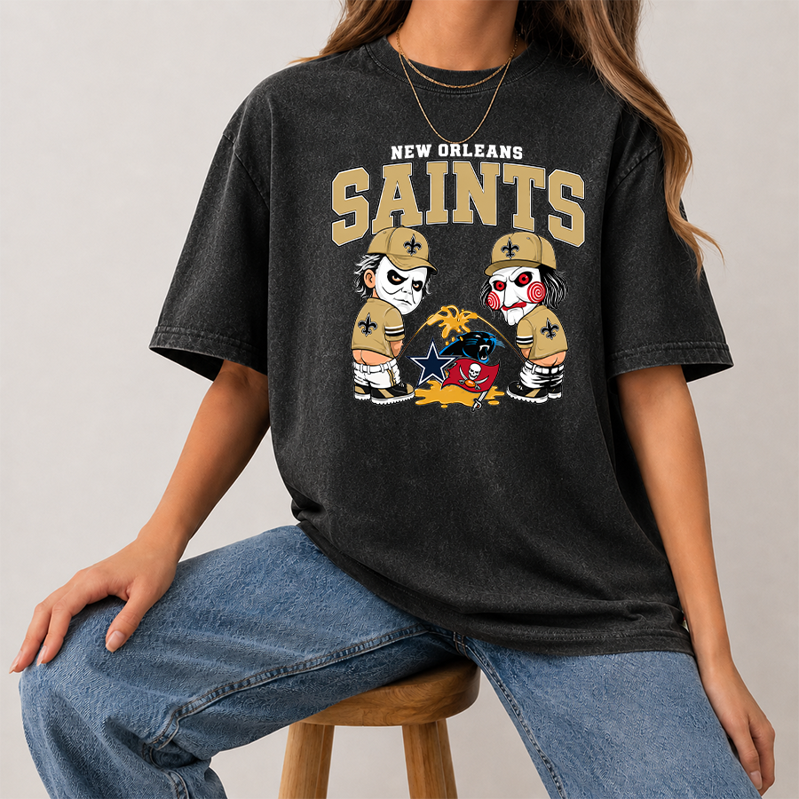 [SPECIAL OFFER] NEW CUSTOMIZED NFL24 NOS NEW ORLEANS SAINTS FUNNY WASHED TEE