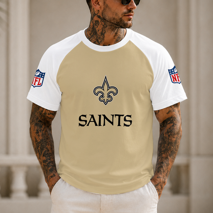 [SPECIAL OFFER] NEW CUSTOMIZED NFL24 NOS NEW ORLEANS SAINTS RAGLAN TEE