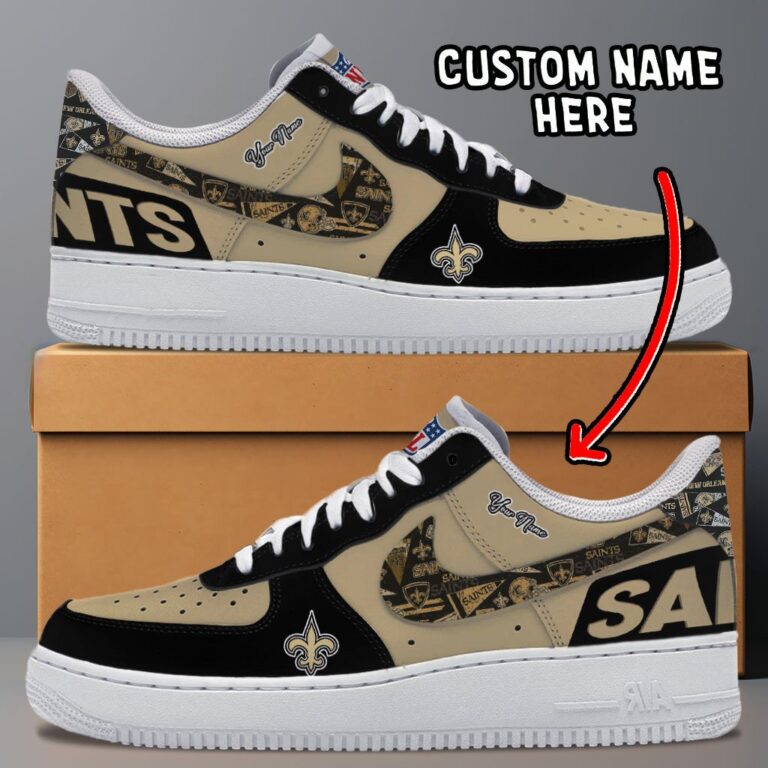 [SPECIAL OFFER] NEW CUSTOMIZED NFL24 NOS NEW ORLEANS SAINTS AF1 SNEAKERS