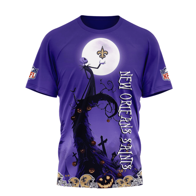 [SPECIAL OFFER] NEW CUSTOMIZED NFL24 NOS NEW ORLEANS SAINTS HALLOWEEN THE NIGHTMARE APPAREL