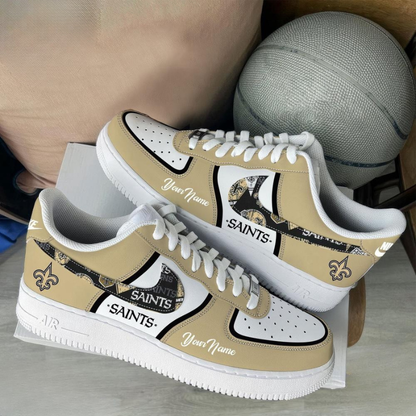 [SPECIAL OFFER] NEW CUSTOMIZED NFL24 NOS NEW ORLEANS SAINTS AF1 SNEAKERS