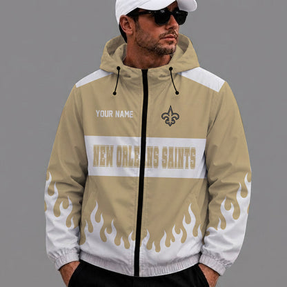 [SPECIAL OFFER] NEW CUSTOMIZED NFL24 NOS NEW ORLEANS SAINTS WINDBREAKER JACKET