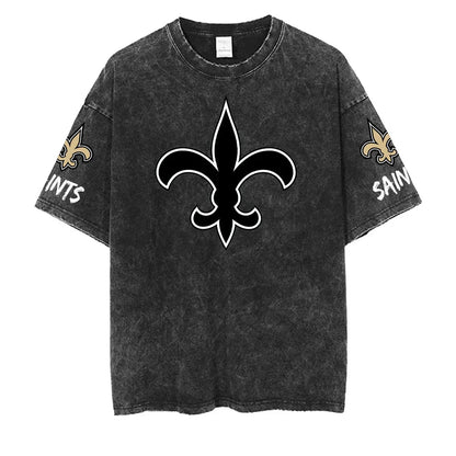 [SPECIAL OFFER] NEW CUSTOMIZED NFL24 NOS NEW ORLEANS SAINTS MULTICOLOR WASHED TEE