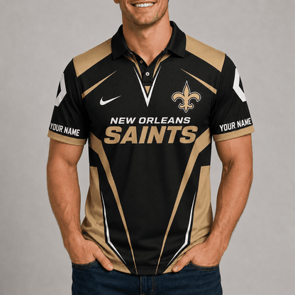 [SPECIAL OFFER] NEW CUSTOMIZED NFL24 NOS NEW ORLEANS SAINTS POLO SHIRT